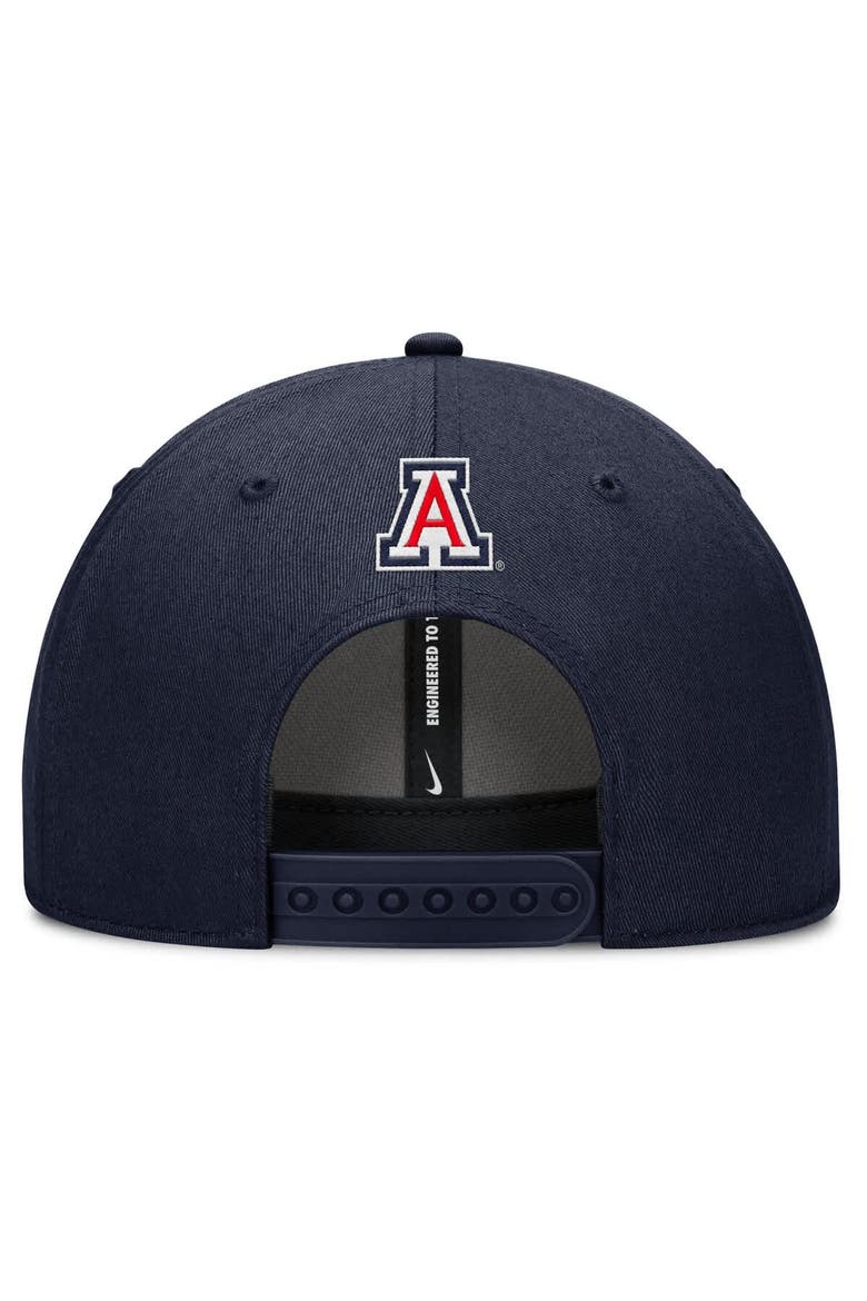 Men's Nike Navy Arizona Wildcats Slanted Primetime Rise Performance Adjustable Hat, Alternate, color, Navy