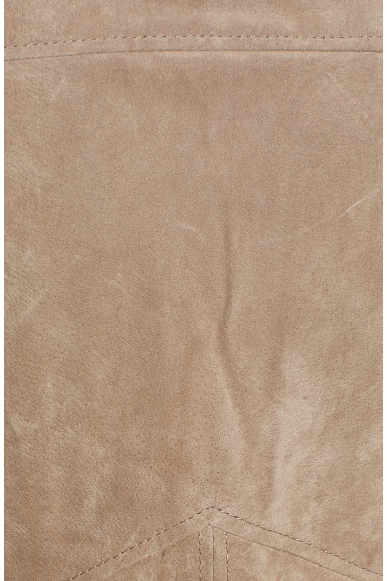 Morning Suede Moto Jacket, Alternate, color, FRENCH TAUPE