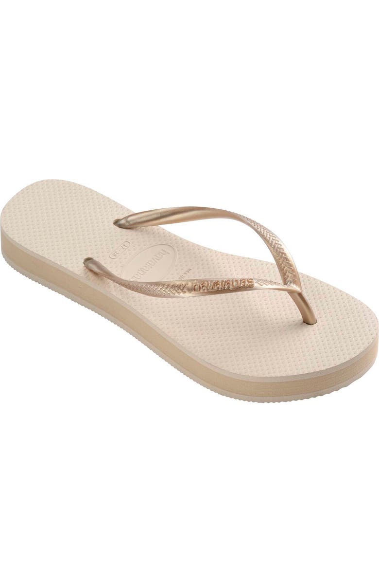 Havaianas Slim Flatform Flip Flop, Main, color, Beige