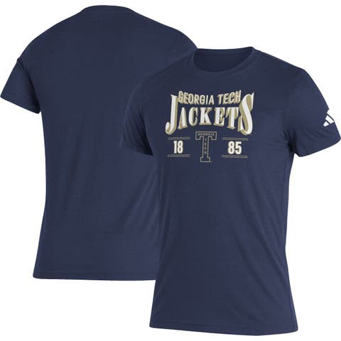 Men's adidas Navy Georgia Tech Yellow Jackets Along The Shadow Tri-Blend T-Shirt