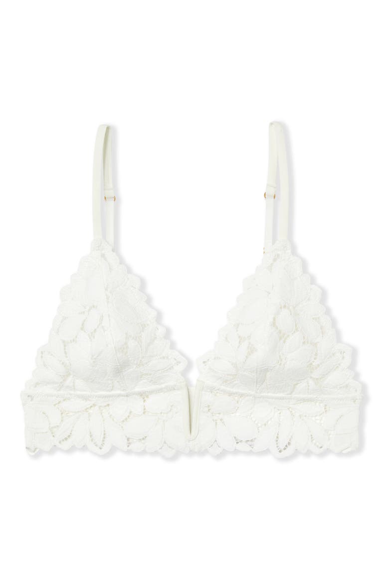 Celeste Triangle Bralette, Alternate, color, WHITE