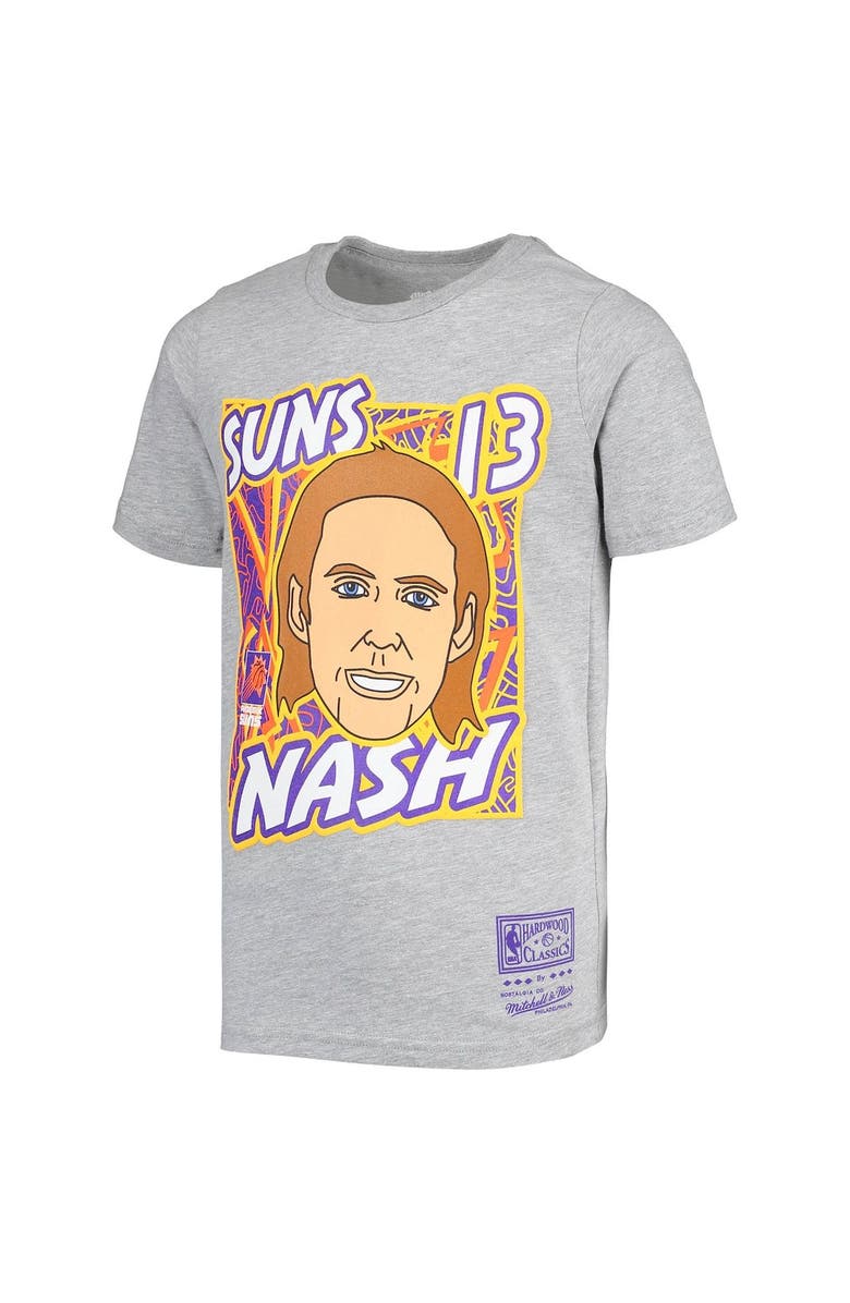 Mitchell & Ness Youth Mitchell & Ness Steve Nash Gray Phoenix Suns Hardwood Classics King of the Court Player T-Shirt, Alternate, color, Gray