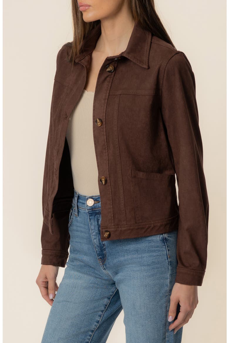 Matilda Trucker Jacket, Alternate, color, CHOCOLATE