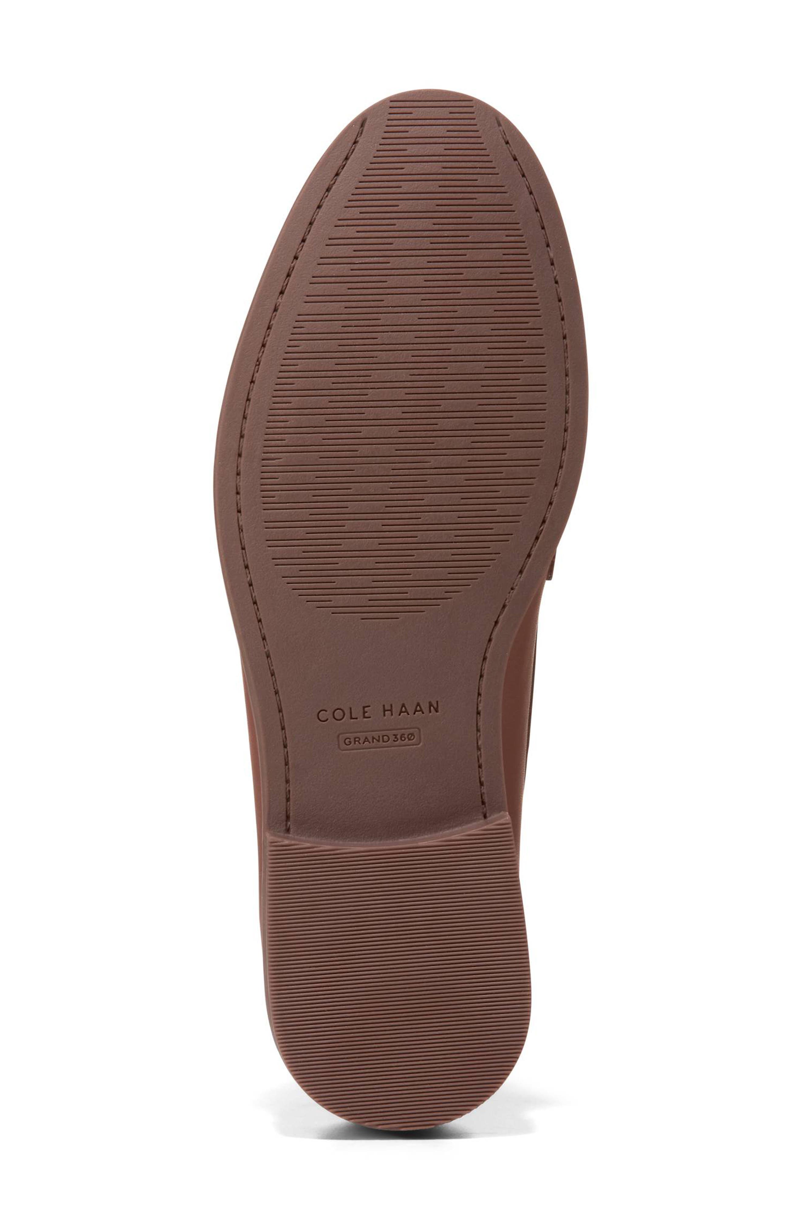 Cole Haan Stassi Bow Loafer, Alternate, color, Dark Cuoio Leather