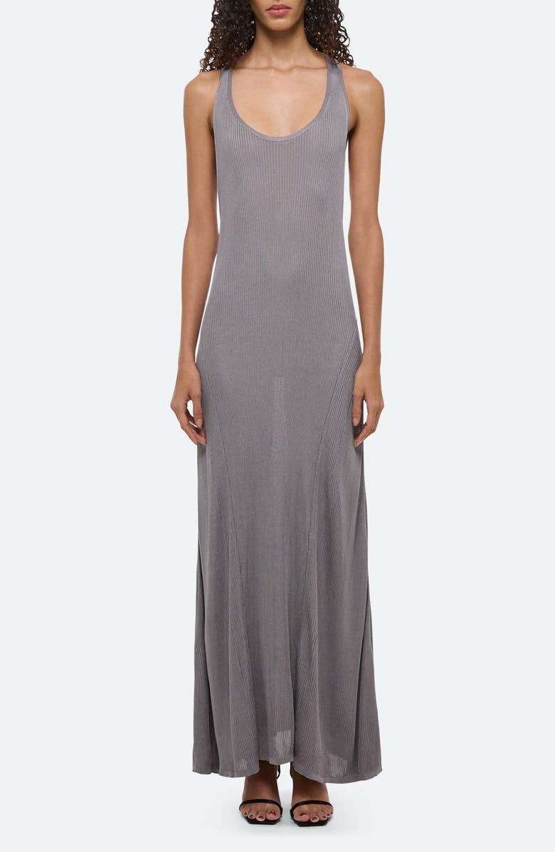 Helmut Lang Rib Twist Back Maxi Dress, Main, color, Grey Lavender - Xlz