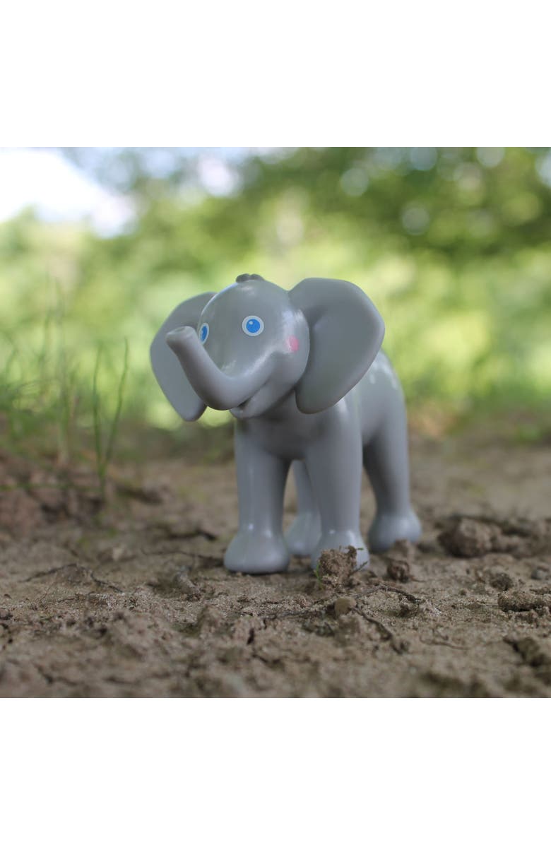 HABA Little Friends Baby Elephant - 3" Chunky Plastic Zoo Animal Toy Figure, Alternate, color, Multi