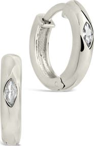 Sterling Forever Rayne CZ Hoop Earrings