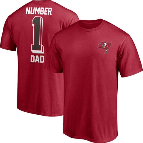 Men's Fanatics Branded Red Tampa Bay Buccaneers #1 Dad T-Shirt