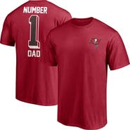 FANATICS Men's Fanatics Branded Red Tampa Bay Buccaneers #1 Dad T-Shirt