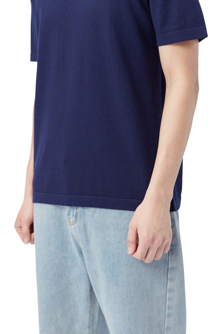 Cotton Silk Cashmere T-shirt, Alternate, color, navy