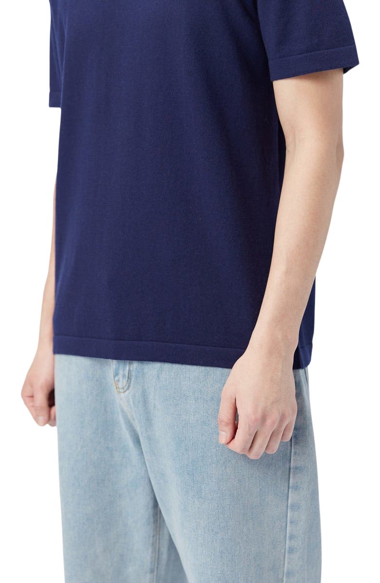 GOBI Mongolian Cashmere Men's Cotton Silk Cashmere Blend T-shirt, Alternate, color, Navy