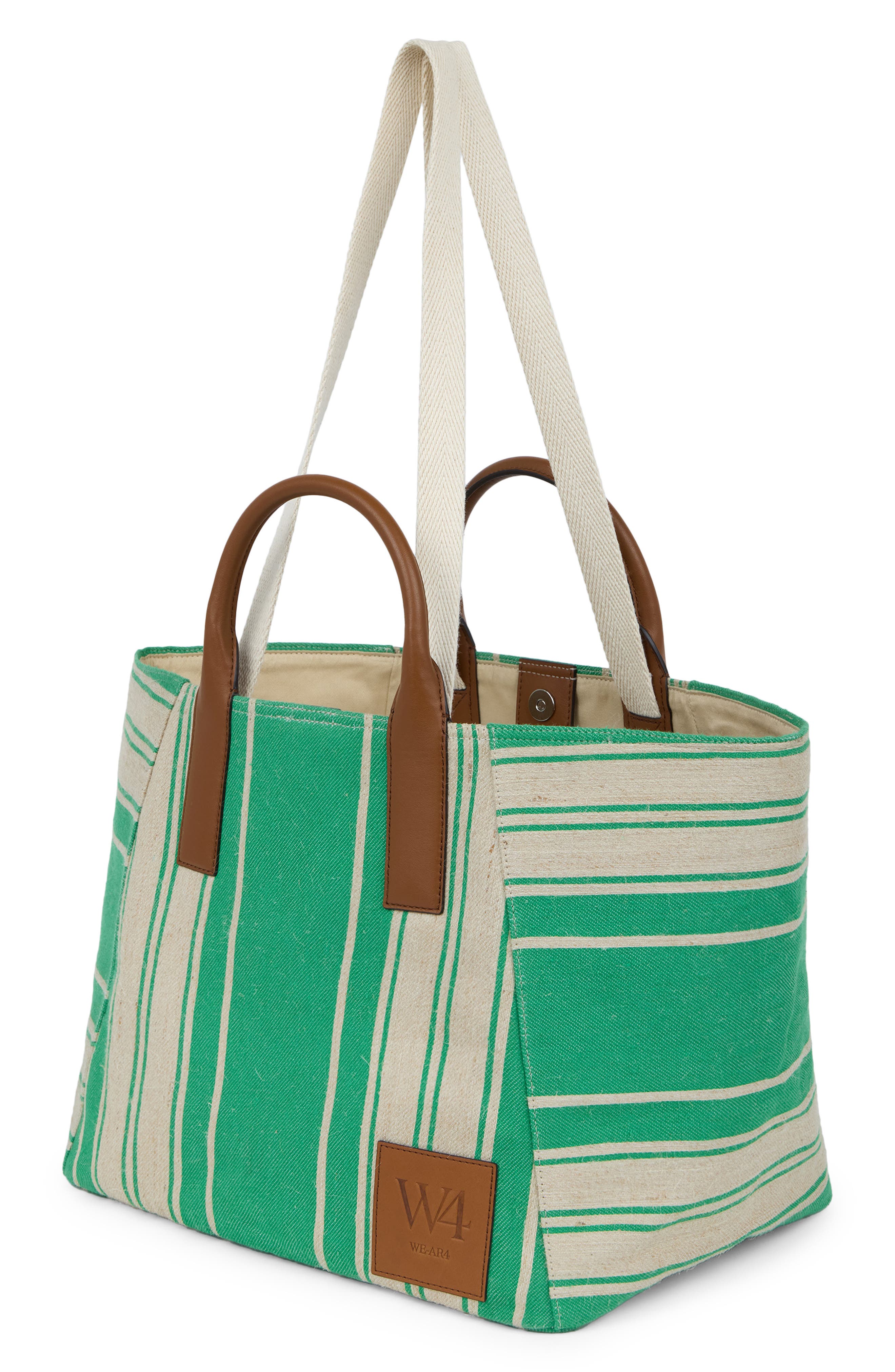 The Riviera Tote, Alternate, color, BRIGHT GREEN STRIPE