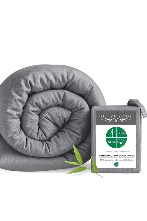 Melange Viscose Cotton Blend Breathable Duvet Cover