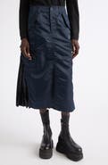 Sacai Nylon Twill Midi Skirt