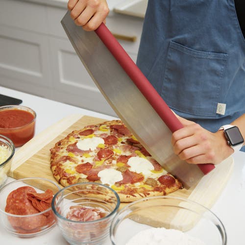 Old Stone Pizza Rocker With Comfort Grip Handle, 18-inch In Gray