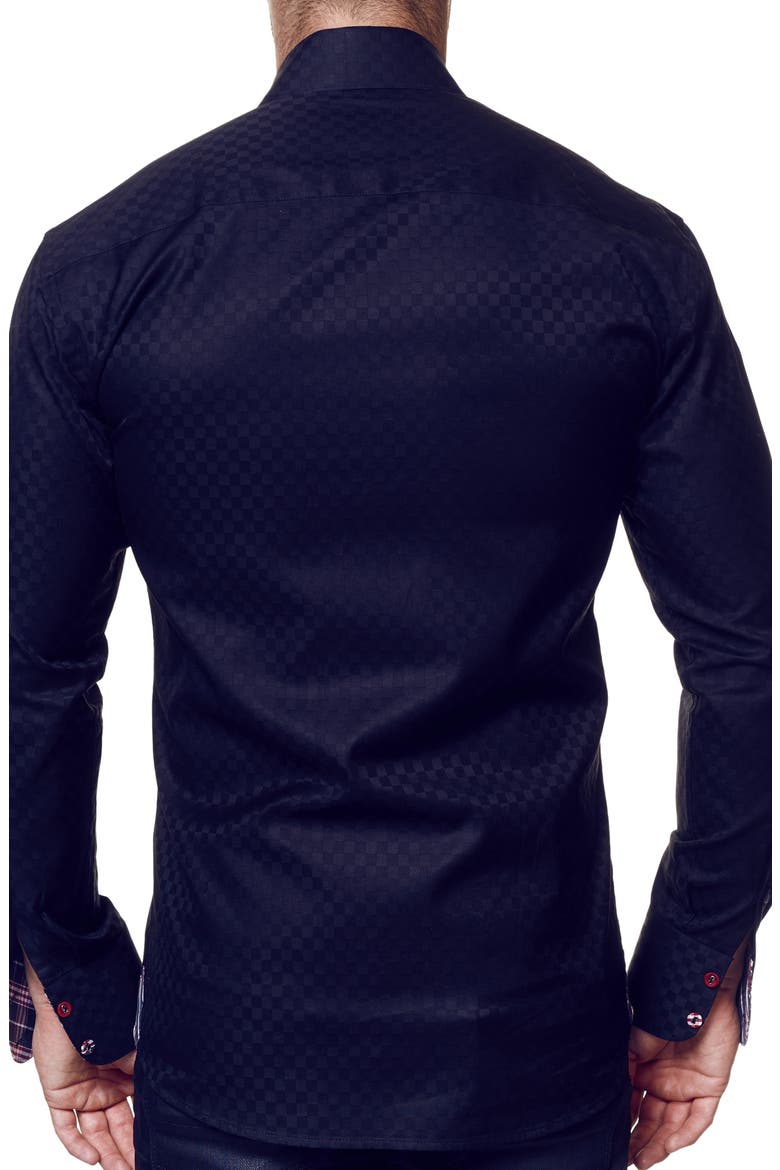 Mini Panam Square Button-Up Shirt, Alternate, color, BLACK