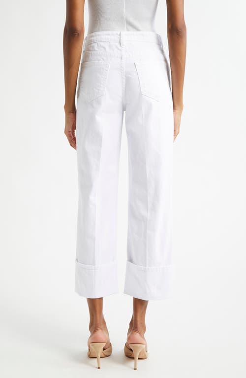 L Agence L'agence Leighton Cuff Stovepipe Jeans In Blanc