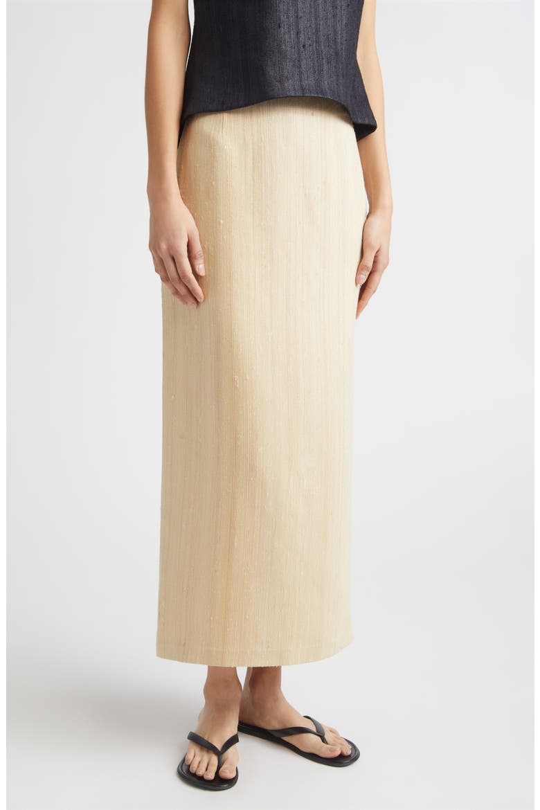 Lea Silk Blend Skirt, Main, color, SAND