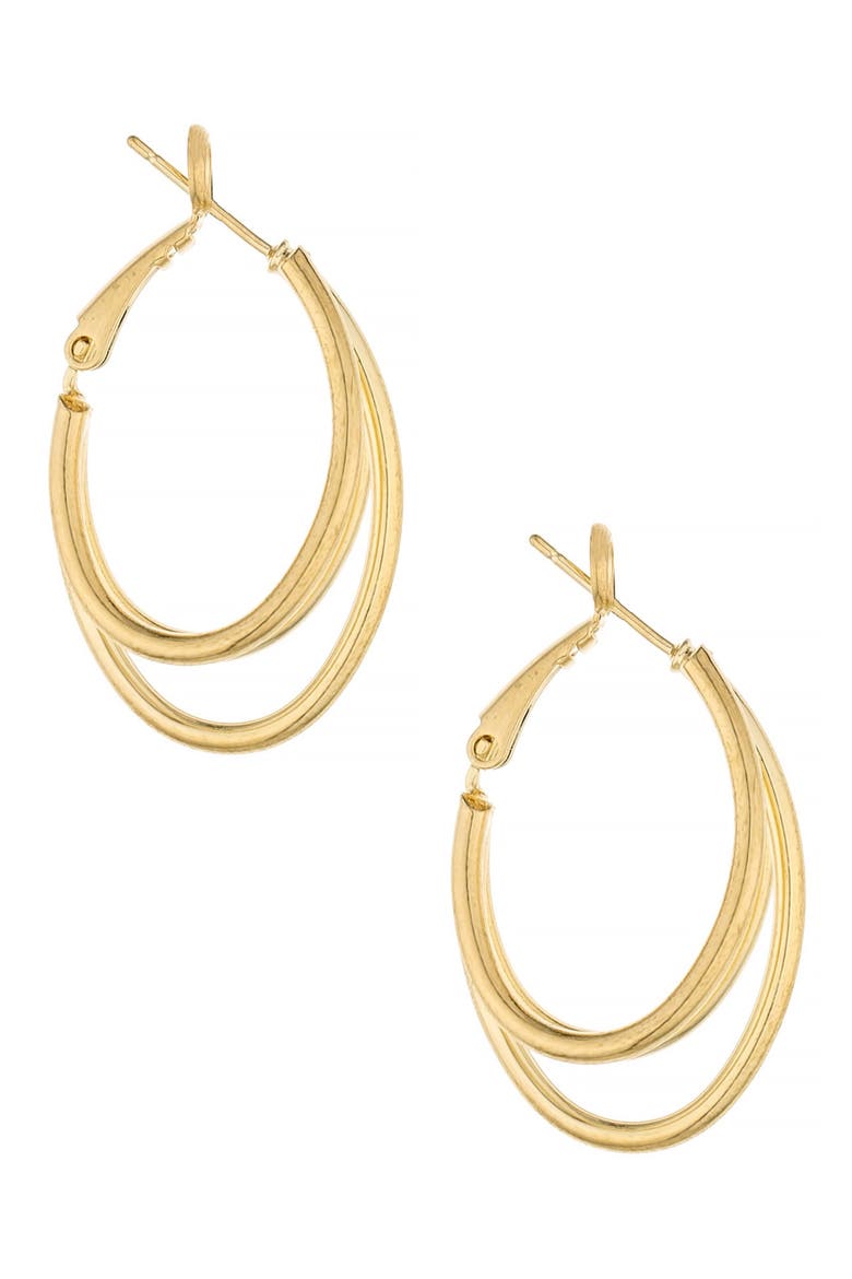 Classic Triple Hoop Earrings, Alternate, color, GOLD
