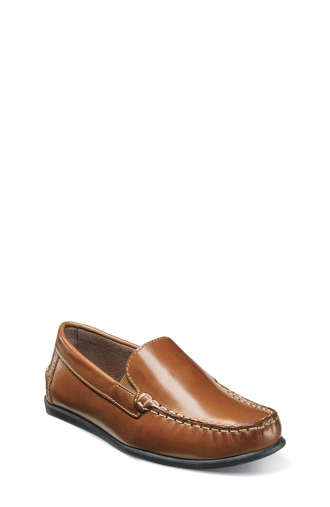 Florsheim Kids' Jasper Jr Venetian Loafer, Main, color, Saddle Tan Leather