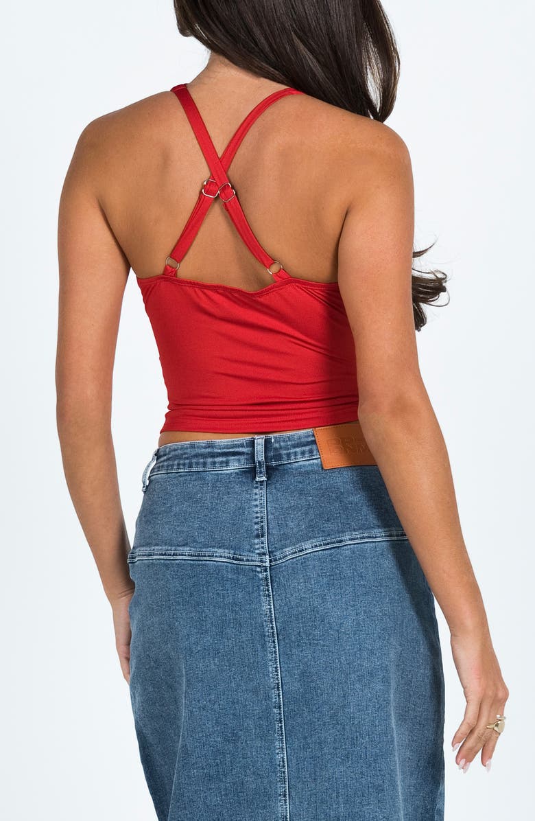 Princess Polly Wandella Crop Tank Top, Alternate, color, Red