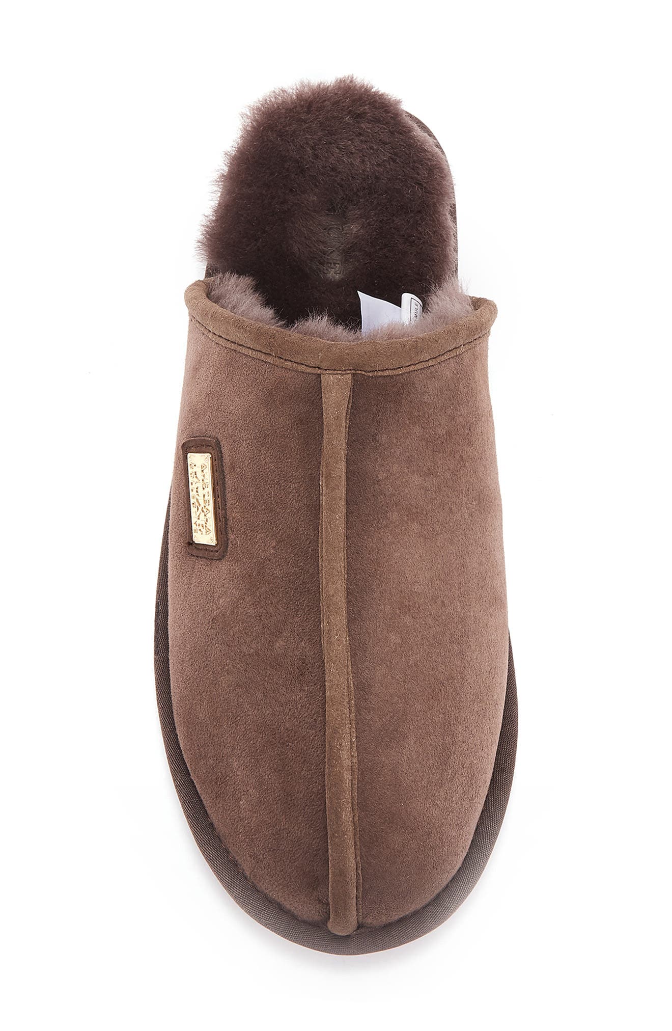 Australia Luxe Collective Twinface Sheepskin Genuine Shearling Lined Scuff Slipper, Alternate, color, Burnt