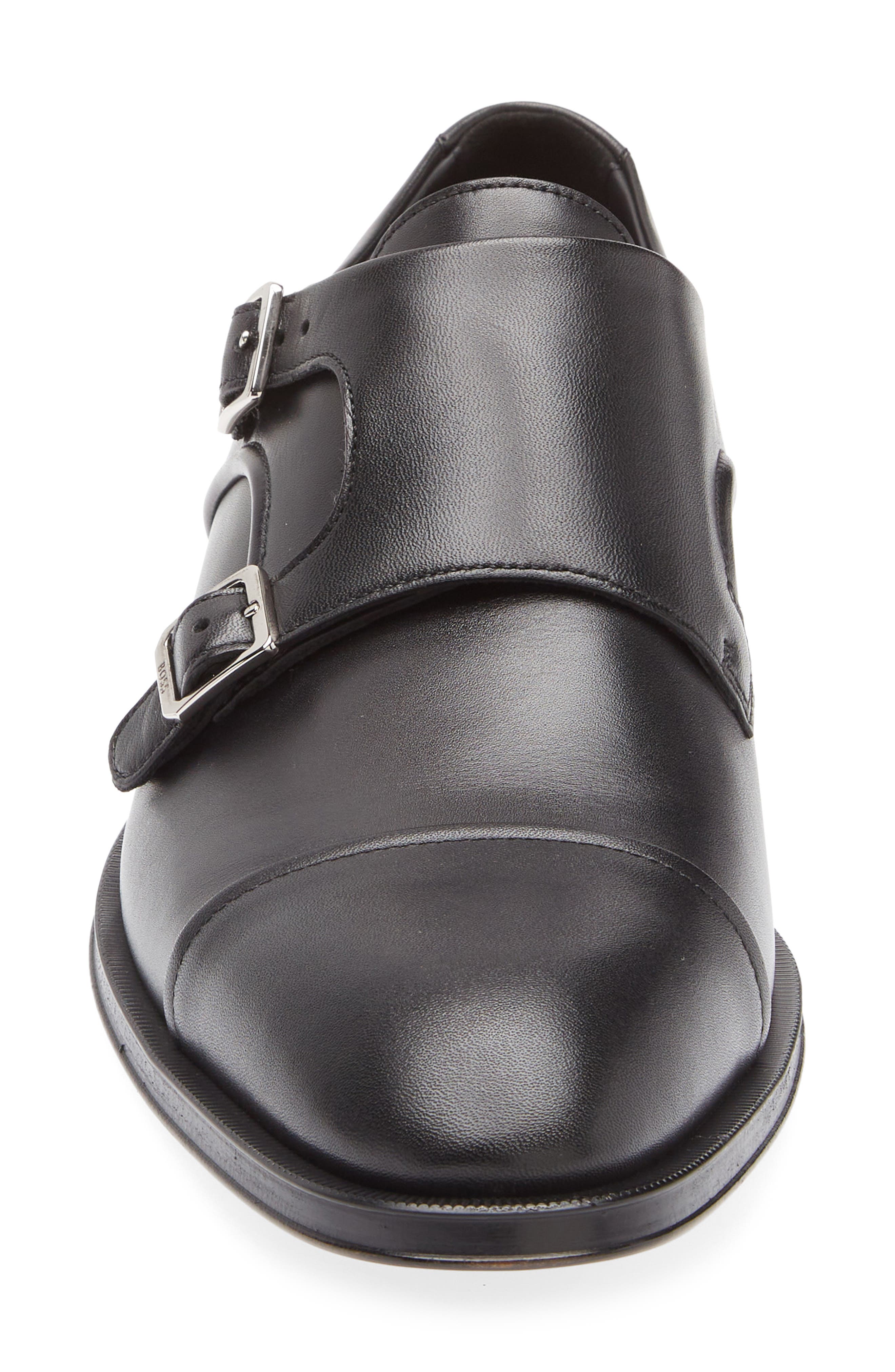 BOSS Derrek Double Monk Strap Cap Toe Shoe, Alternate, color, Black