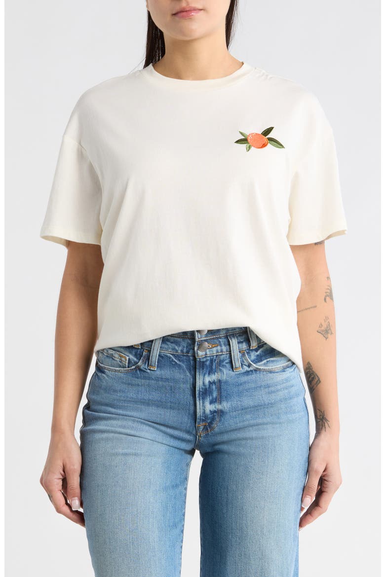 Sunkissed Orange T-Shirt, Main, color, MARSHMALLOW