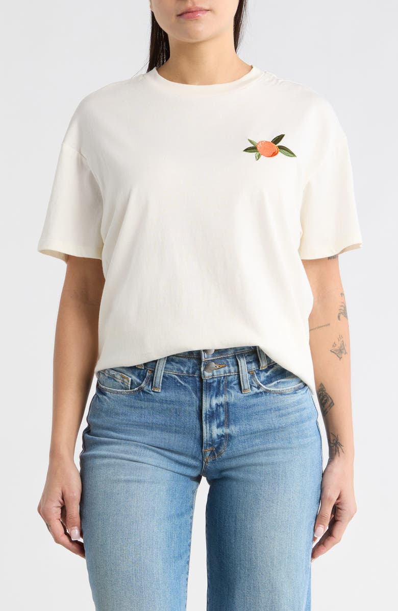 Vinyl Icons Sunkissed Orange T-Shirt, Main, color, Marshmallow