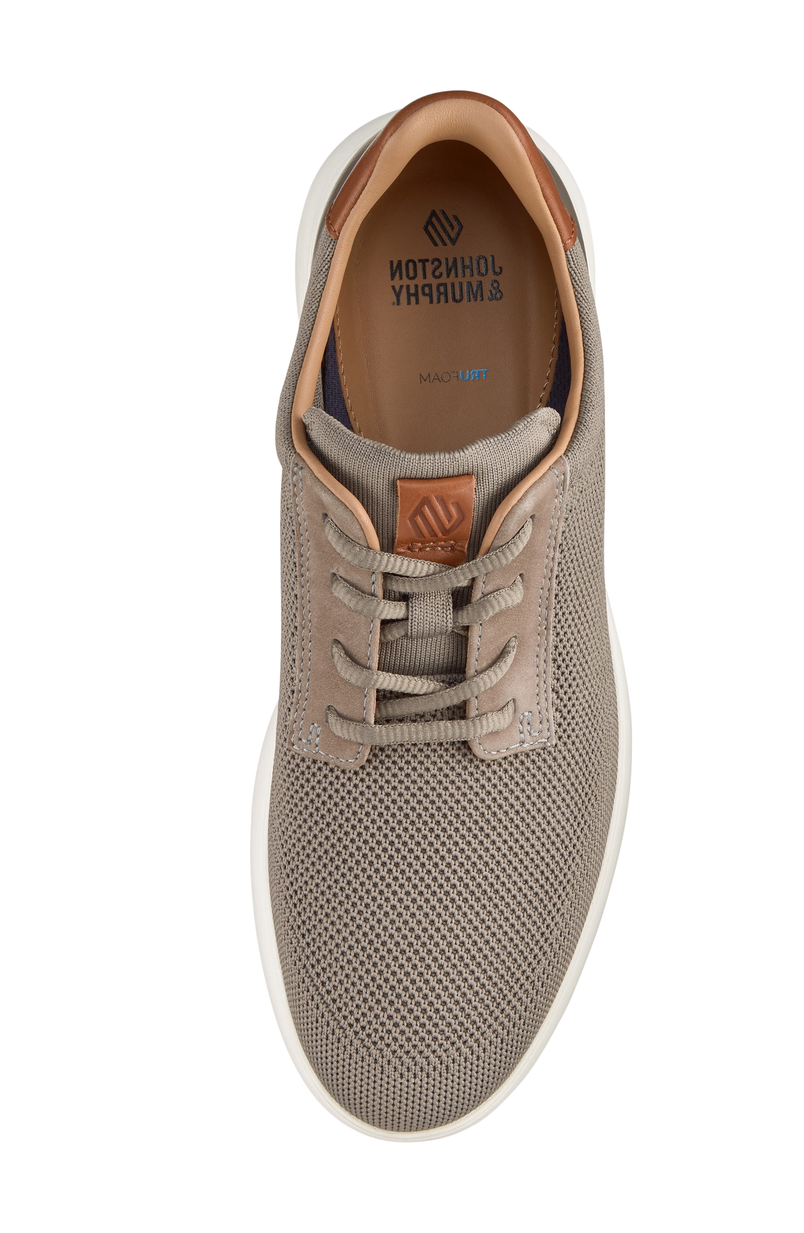 Johnston & Murphy Ackerson Knit Plain Toe Sneaker, Alternate, color, Gray Knit