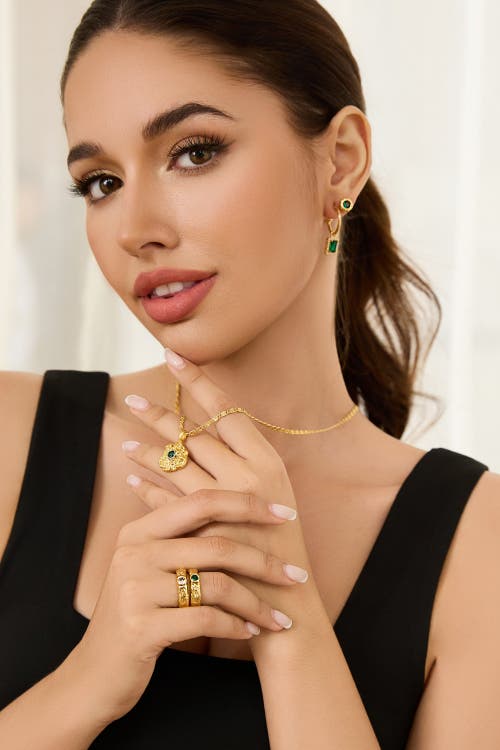 Classicharms Shayla Molten Cubic Zirconia Pendant Necklace In Gold