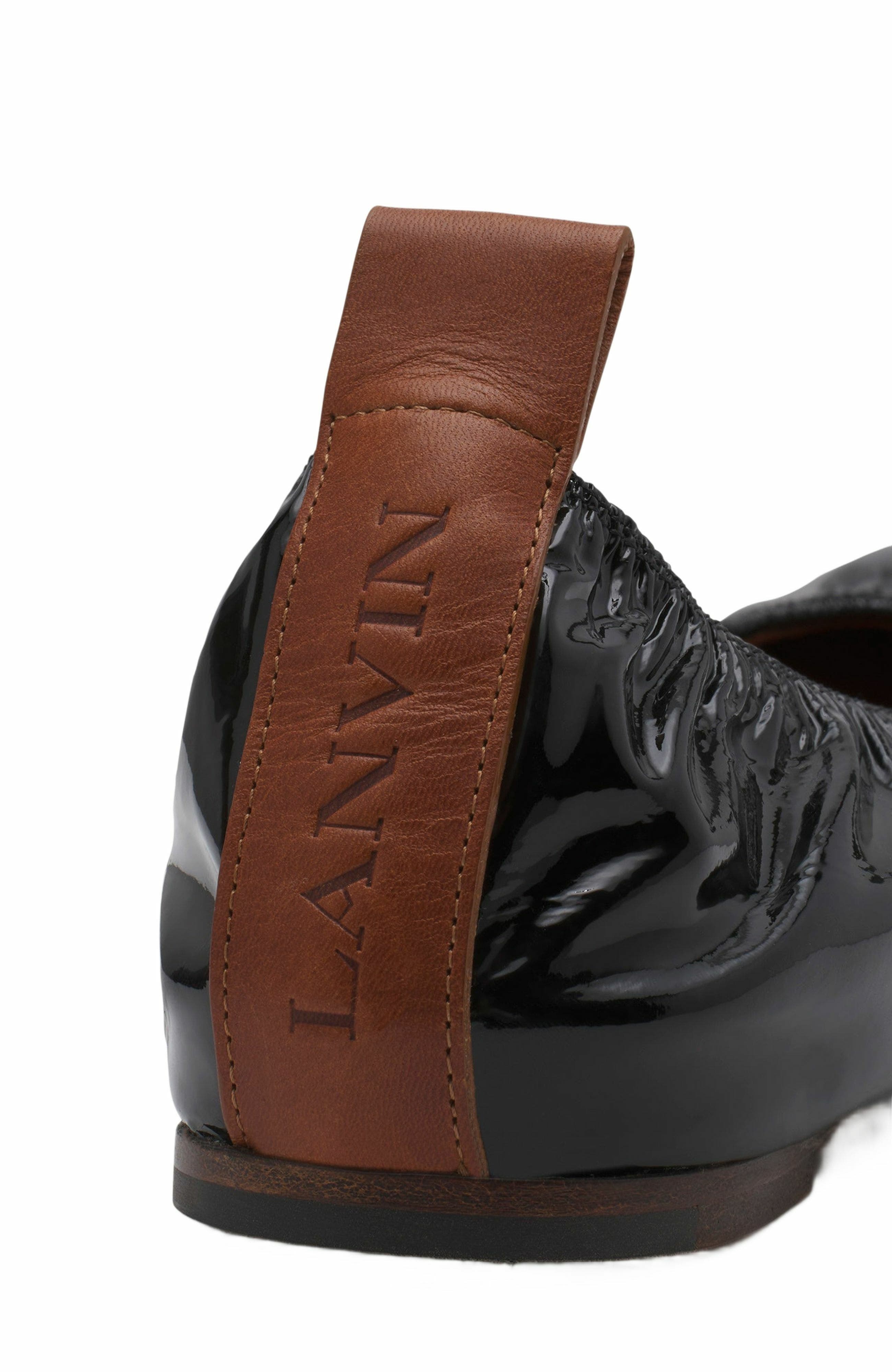 Lanvin The Ballerina Flat In Patent Leather, Alternate, color, 