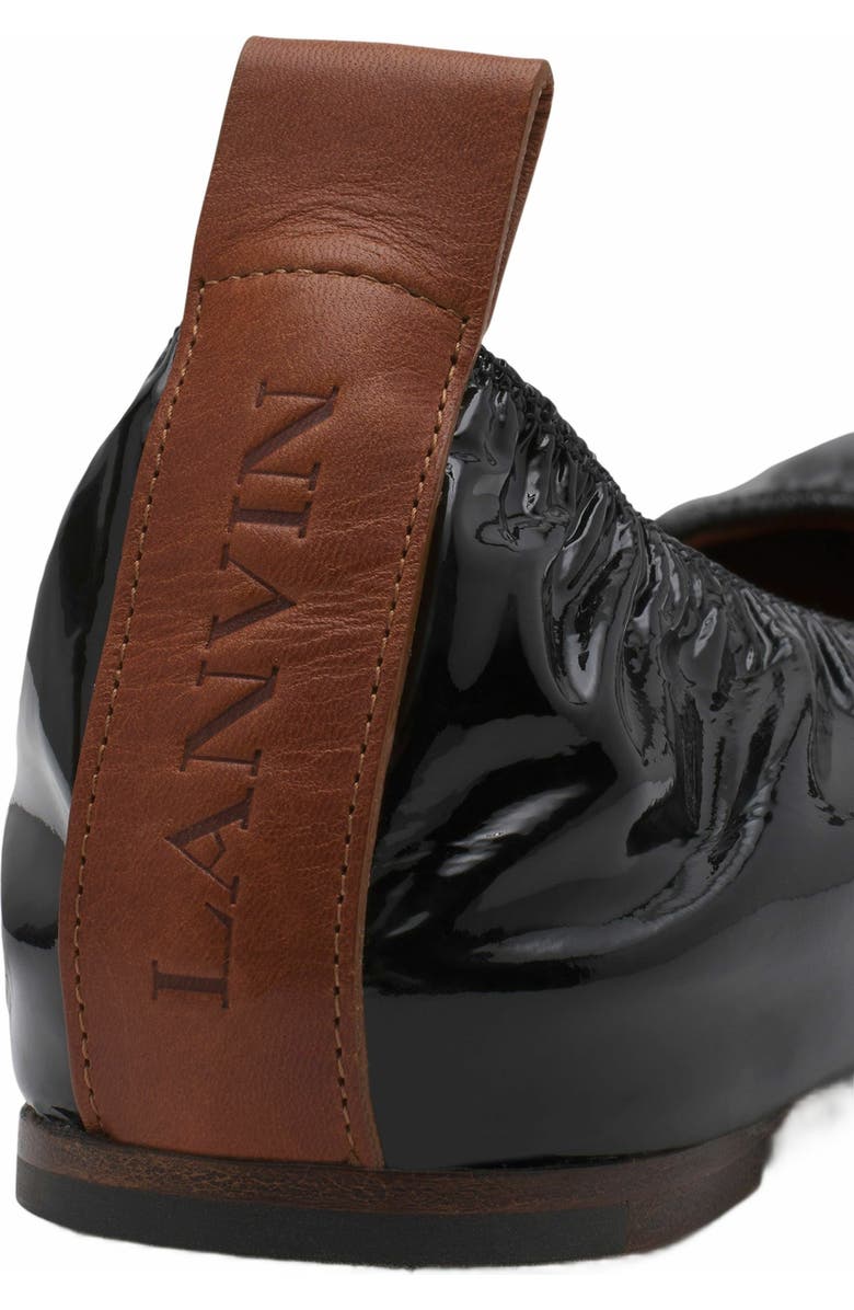 Lanvin The Ballerina Flat In Patent Leather, Alternate, color,