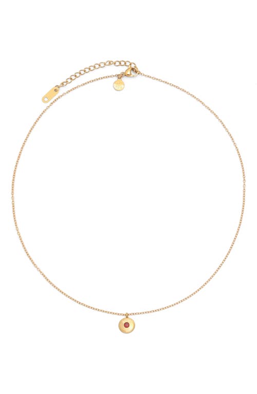 Petit Moments Birthstone Disc Pendant Necklace