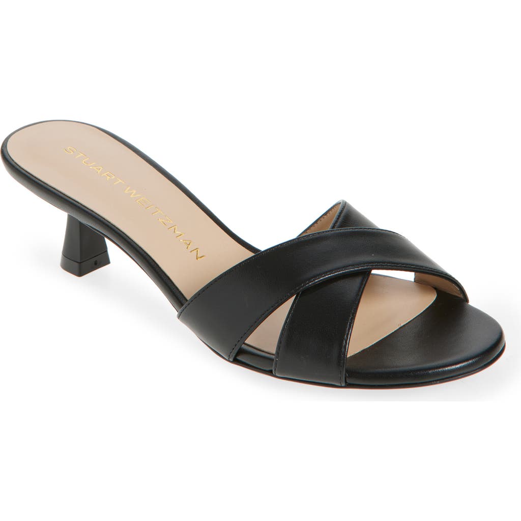 Stuart Weitzman Minimalist Slide 50 Sandal In Black