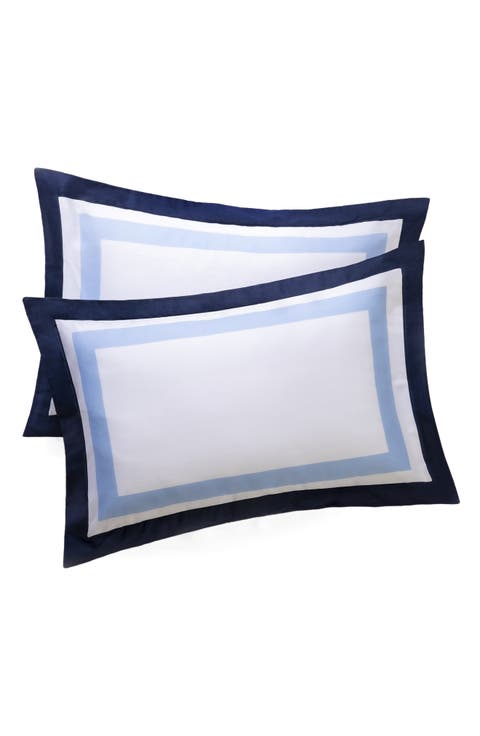Double Border Turkish Cotton Sham Set