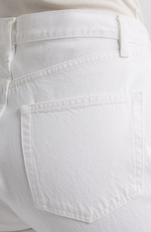Shop Frame The Vertical High Waist Relaxed Straight Leg Jeans In White