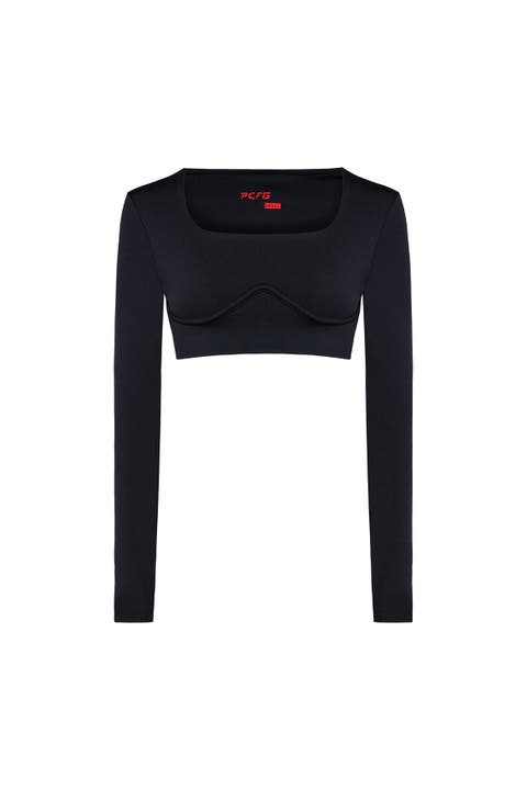 Free Heaven Long Sleeve Crop Top