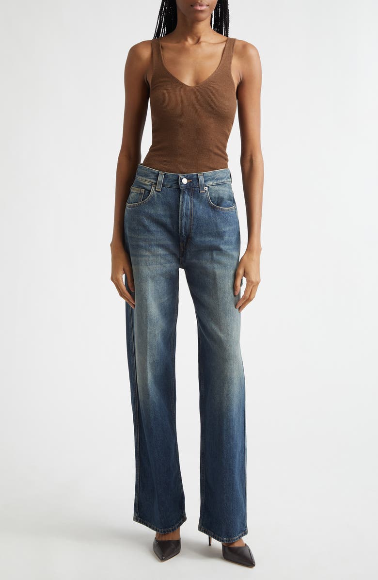 Haikure Cindy Rib Extrafine Merino Wool Tank, Alternate, color, Cacao