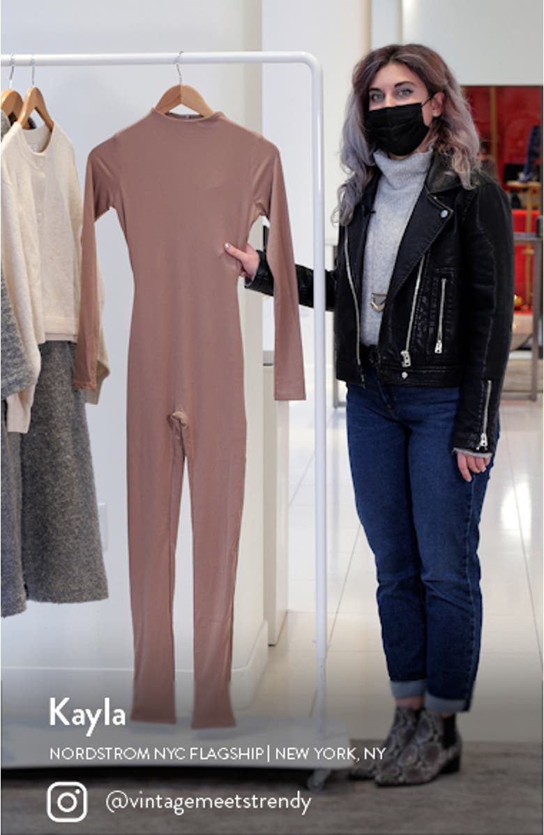 Ribbed Mock Neck Jumpsuit, sales video thumbnail