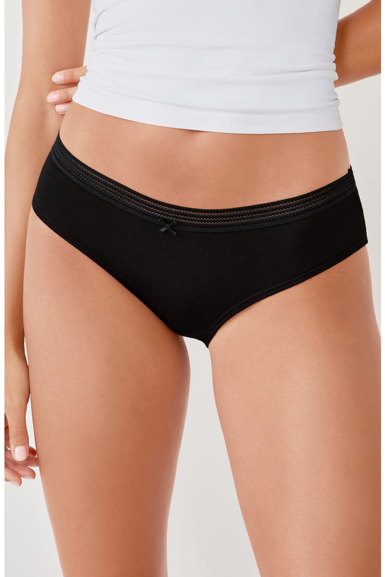 Jack 3-Pack Lace Trim Shorty Briefs, Alternate, color, MULTICOLOR