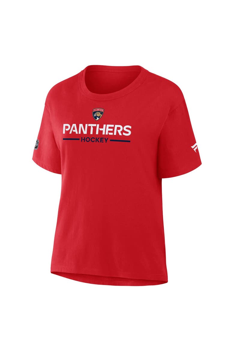 Women's Fanatics Red Florida Panthers Authentic Pro Primary T-Shirt, Alternate, color, Red
