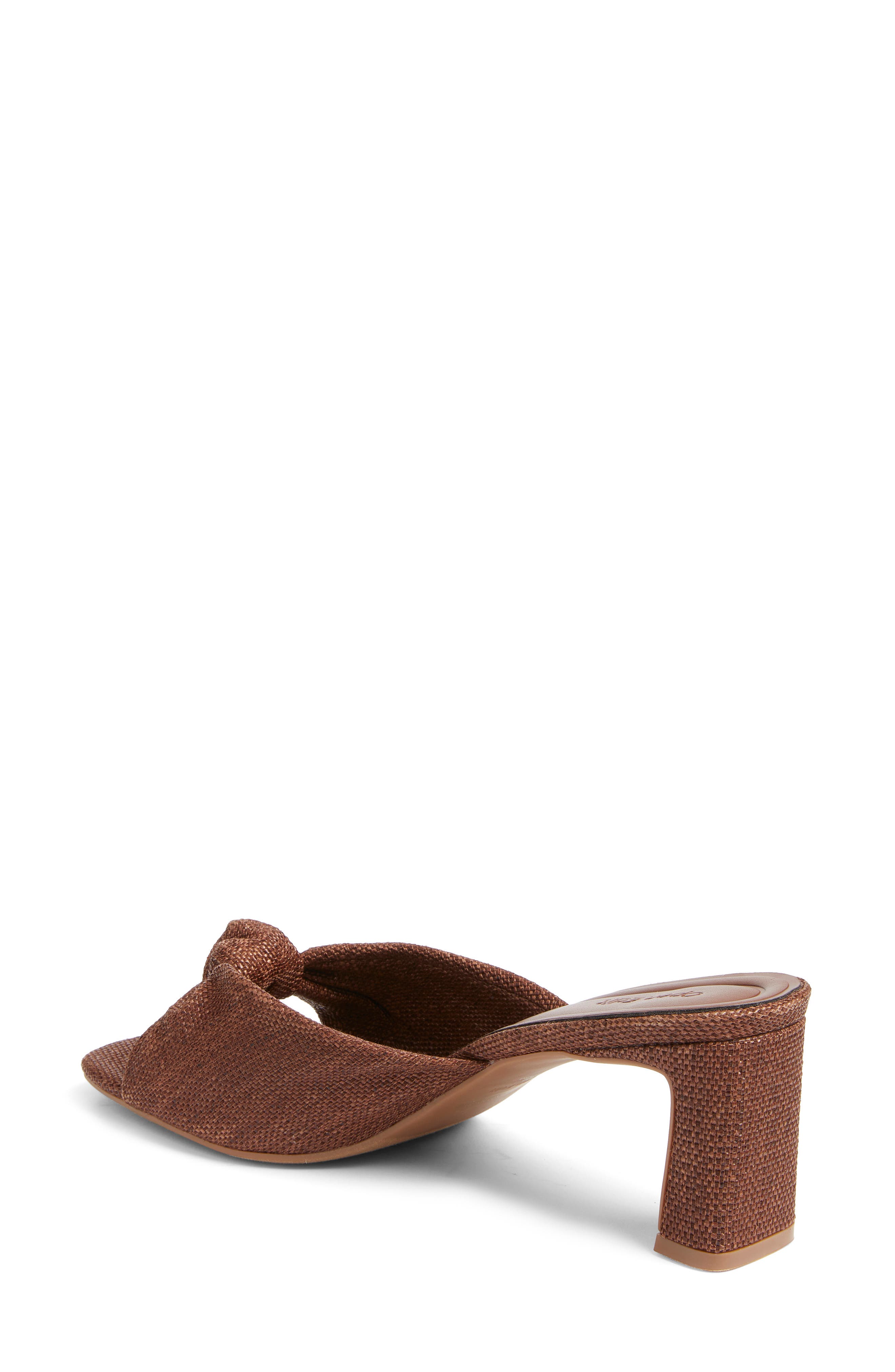Open Edit Harper Knot Slide Sandal, Alternate, color, Brown Chocolate