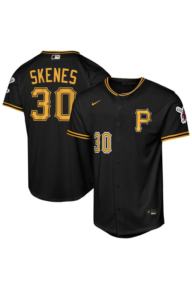 Youth Nike Paul Skenes Black Pittsburgh Pirates Alternate Stadium Jersey, Main, color, Black