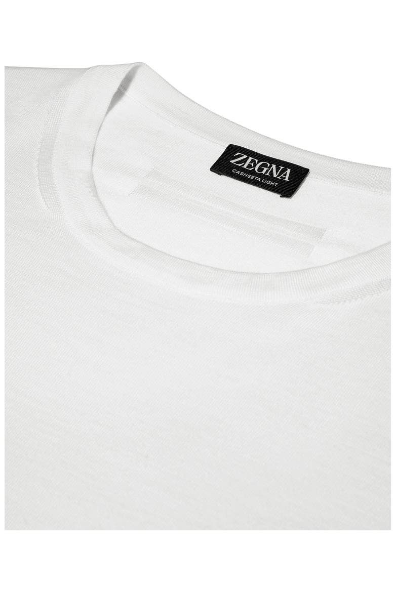 Men's Cashseta Cashmere & Silk Sweater, Alternate, color, WHITE