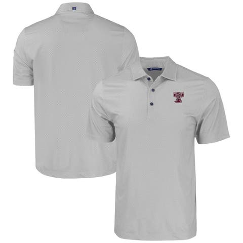 Men's Cutter & Buck  Gray Texas A&M Aggies Pike Eco Tonal Geo Print Stretch Recycled Polo