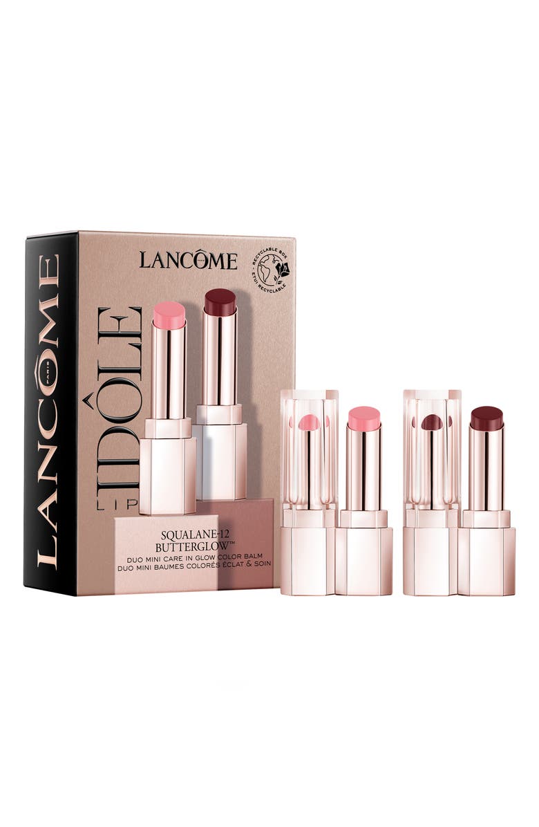 Lancôme Lip Idôle Butterglow<sup>™</sup> Mini Lip Balm 2-Piece Set, Main, color,