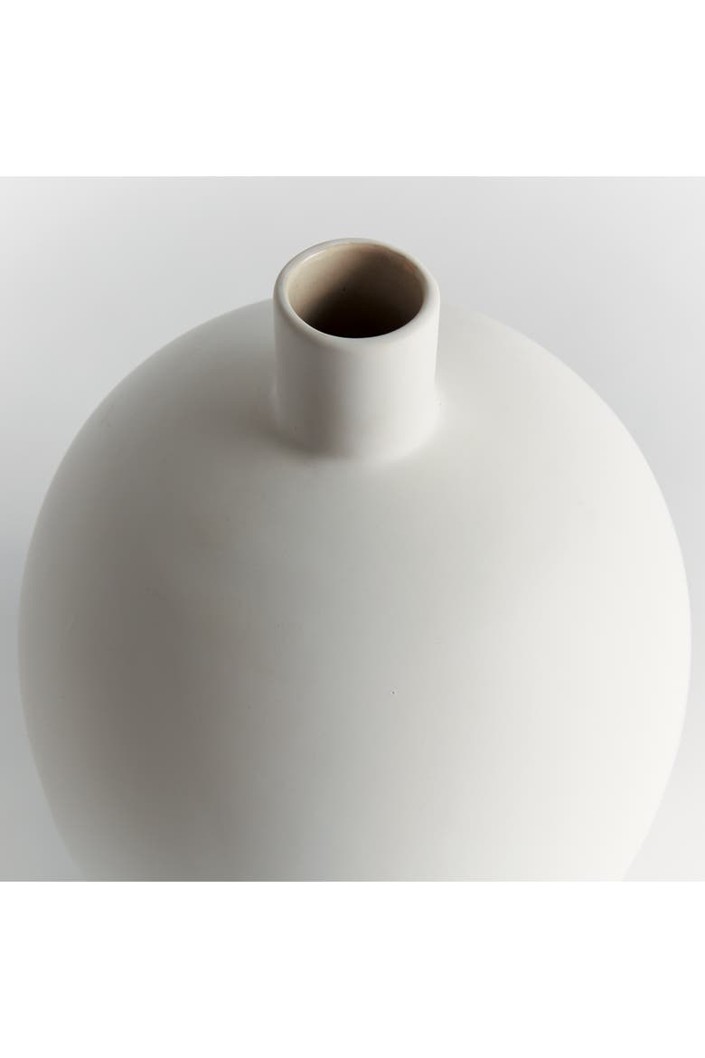 Barclay Butera Sandbar Vase Large - White/Taupe Stoneware, Alternate, color, White