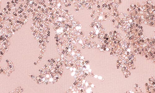 Blondie Nites Sequin Mesh Mermaid Gown In Rose