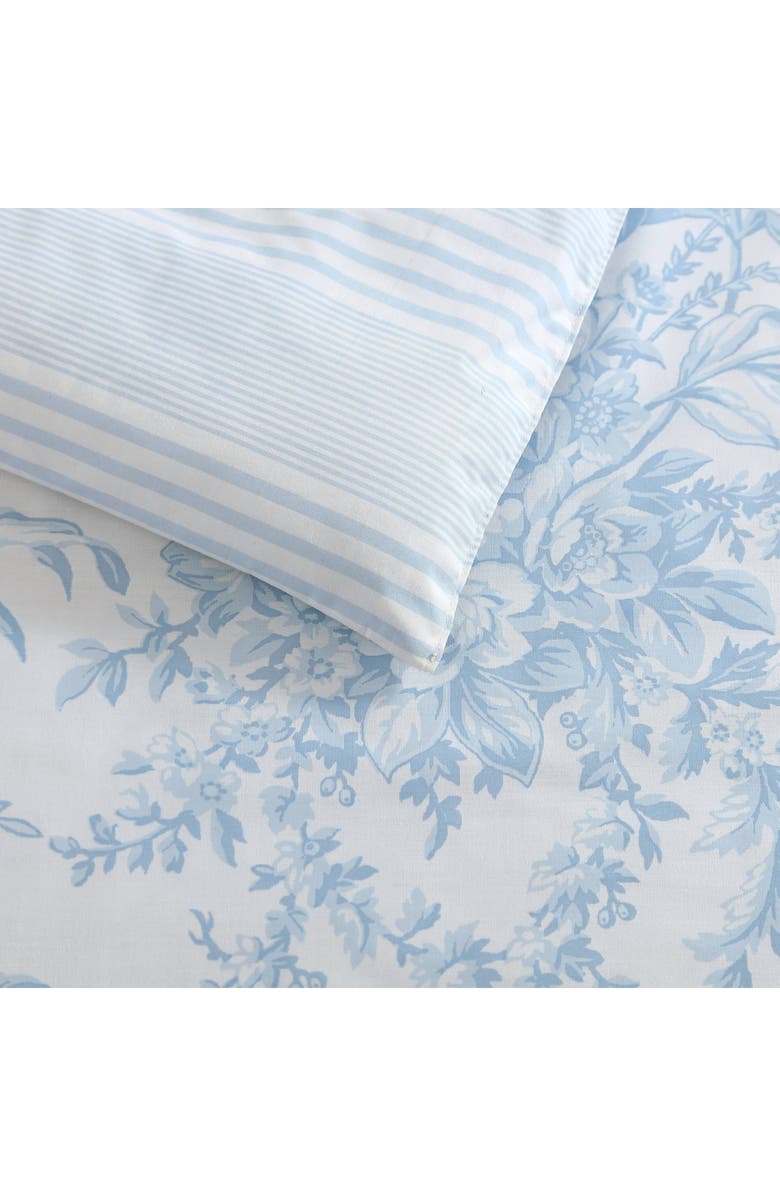 Laura Ashley Bedford Quilt & Sham Set, Alternate, color, Blue Cashmere/ White